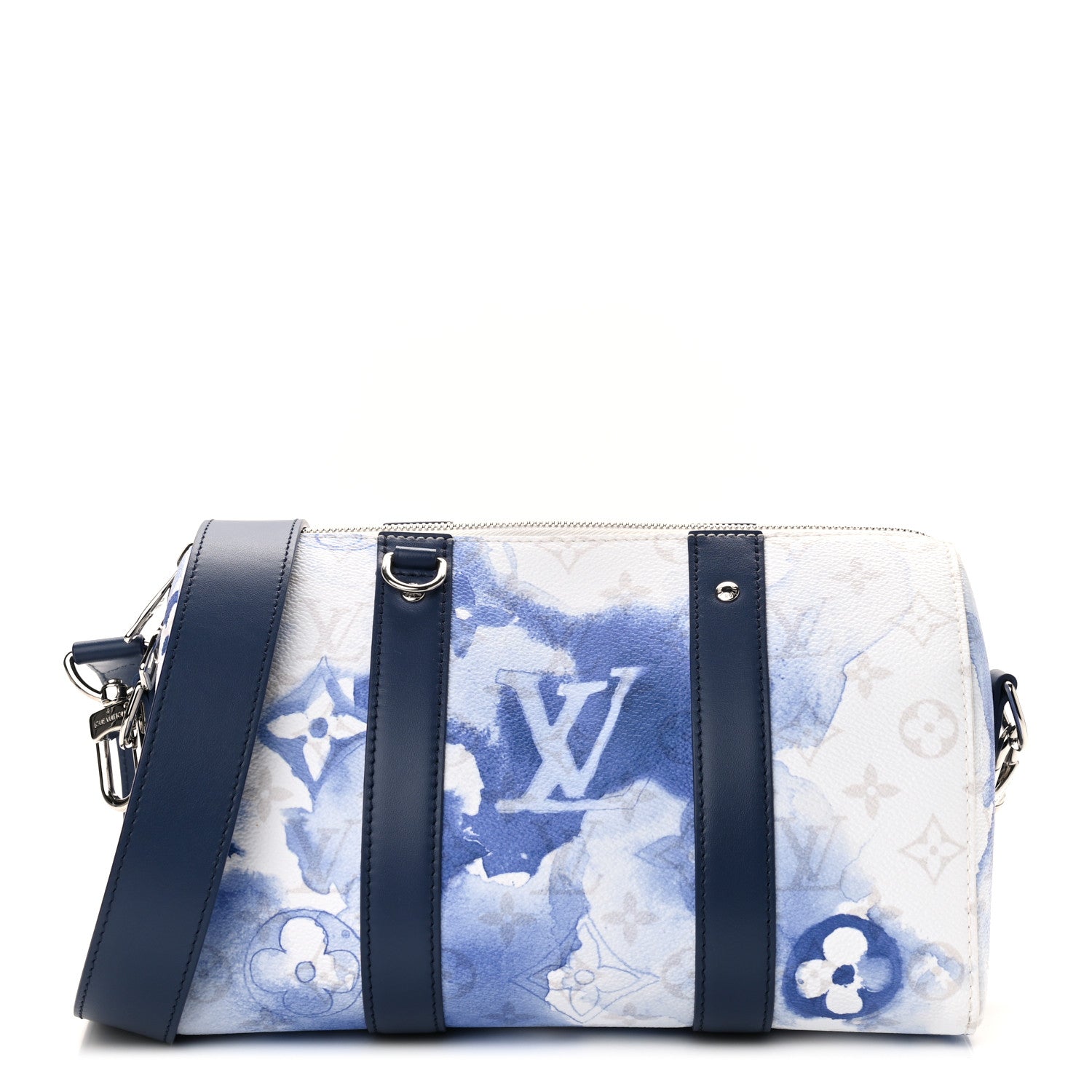 Louis Vuitton Monogram Watercolor City Keepall Blue Blue 1 of 8