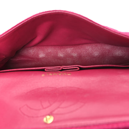 Chanel Tweed Quilted Medium Double Flap Fuchsia 5 of 14