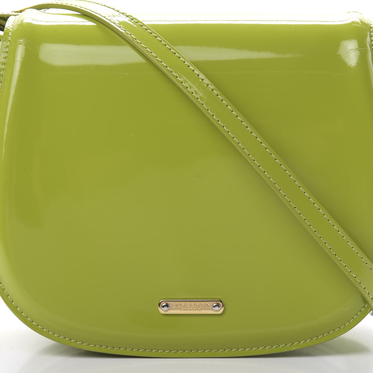 Patent Small Leigh Crossbody Bag Lemon Green
