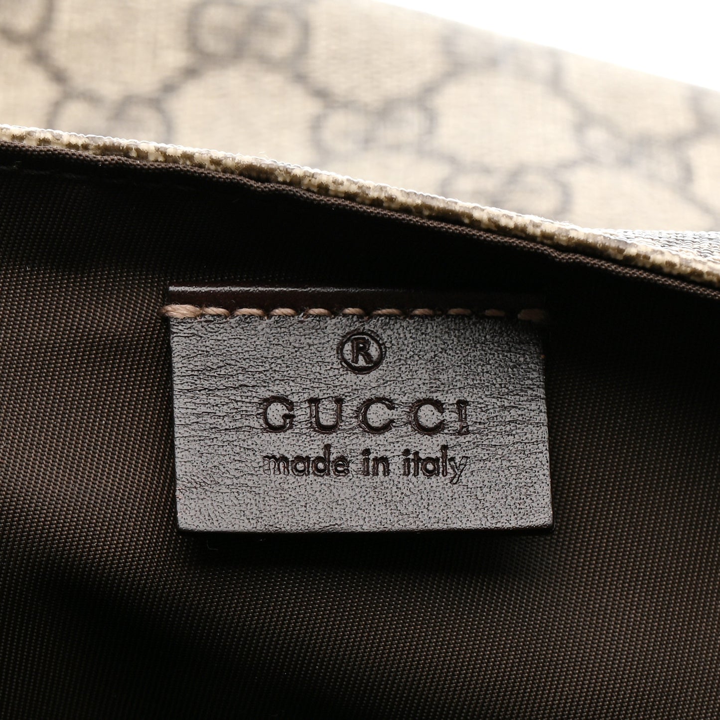 GG Plus Monogram Messenger Diaper Bag Dark Brown
