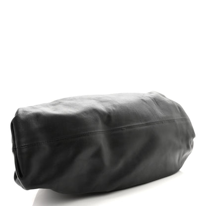 Bottega Veneta Smooth Butter Calf The Pouch Oversized Clutch Black 4 of 11