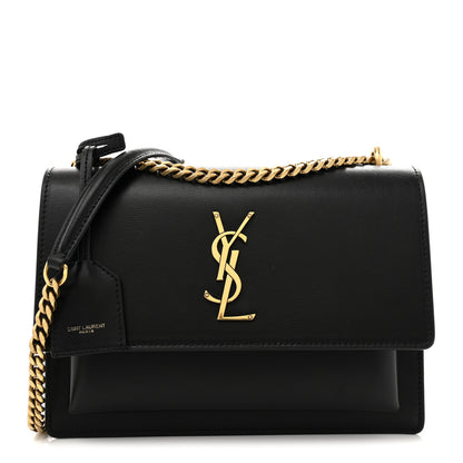 Saint Laurent Calfskin Medium Monogram Sunset Black 1 of 10