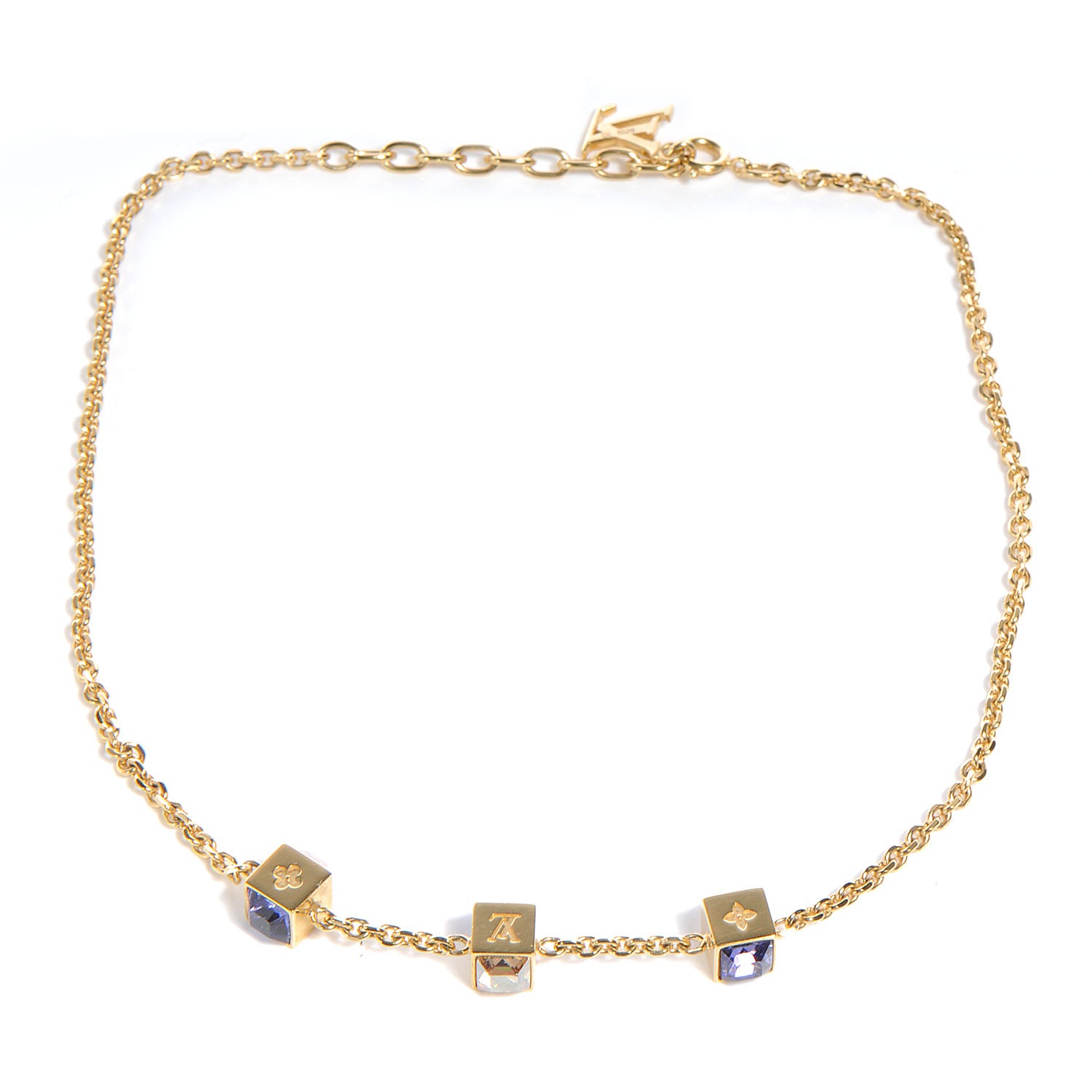 Louis Vuitton Swarovski Gamble Short Necklace Azur 3 of 6