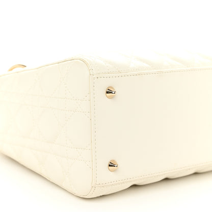 Christian Dior Lambskin Cannage Medium Lady Dior White 9 of 10