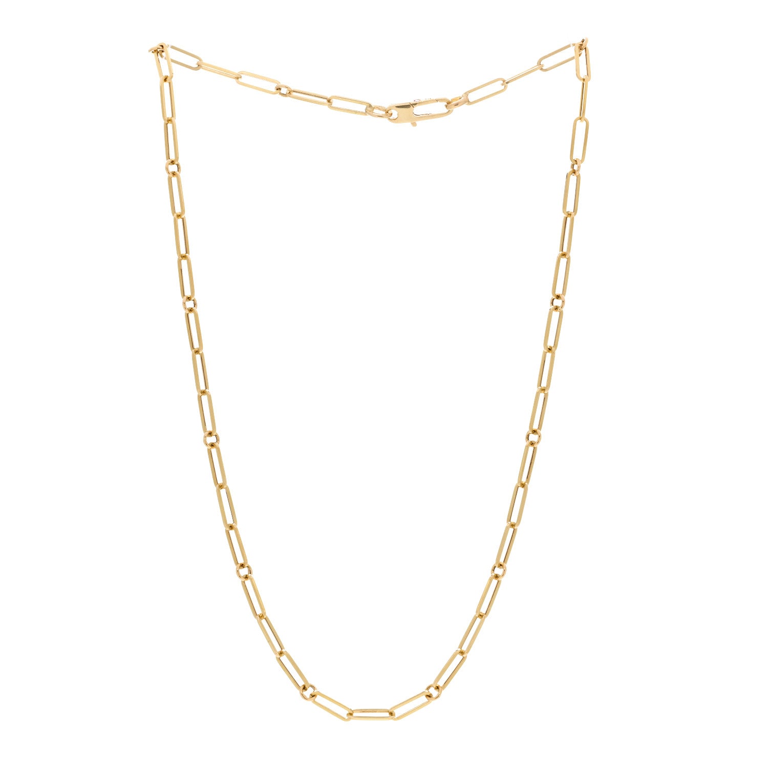 Roberto Coin 18K Yellow Gold Paper Clip Link Necklace 3 of 4
