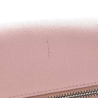 Saint Laurent Grain De Poudre Small West Hollywood Monogram Fold-Over Bag Pale Blush 11 of 11
