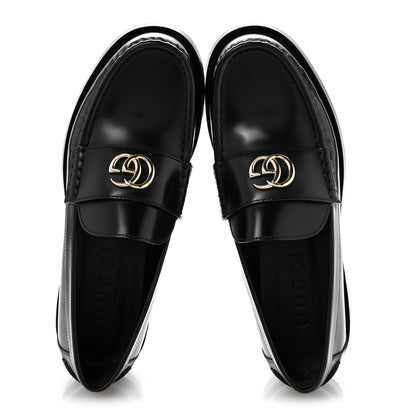 Gucci Calfskin Millennial Ribot Womens GG Loafers 38.5 Black 2 of 10