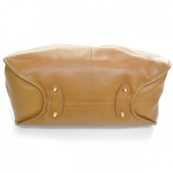 Leather 61 Medium Tote Beige