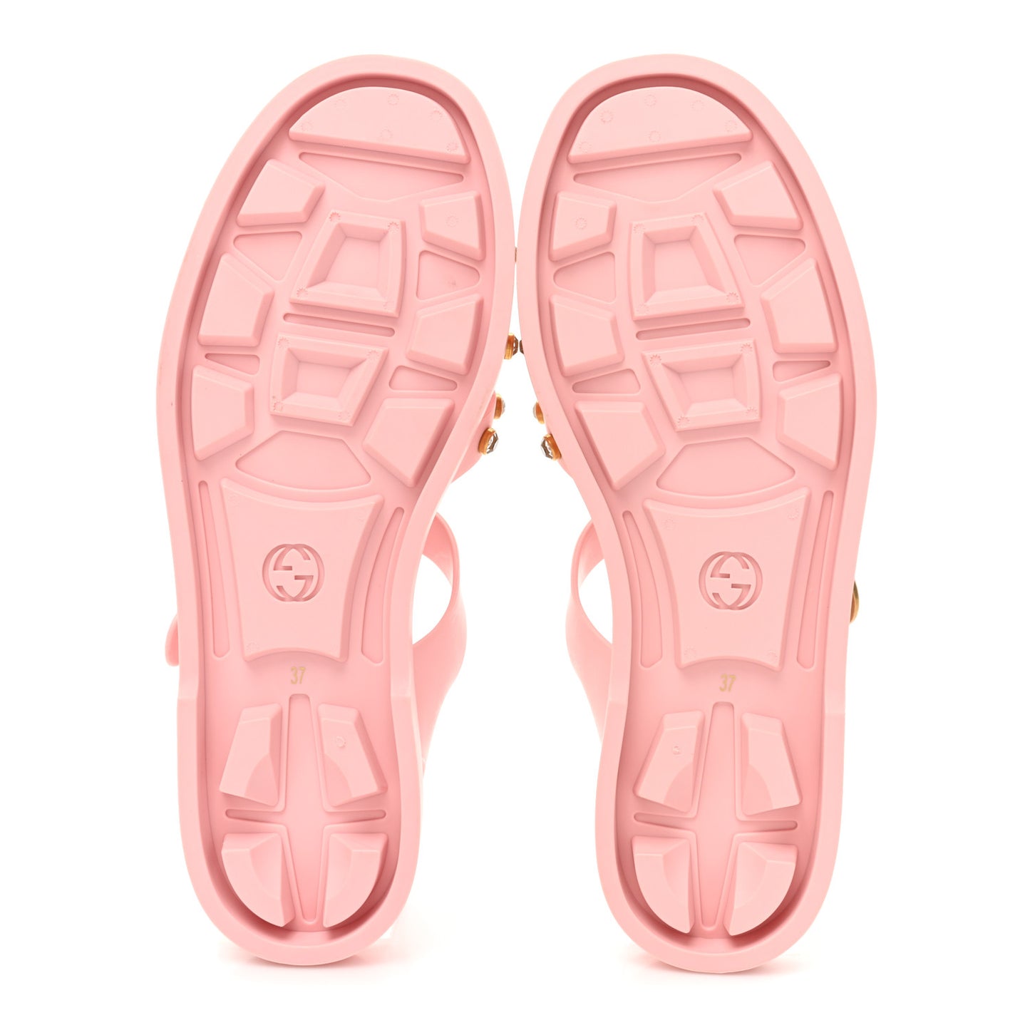 Rubber Crystal Womens Buckle Strap Sandal 37 Perfect Pink