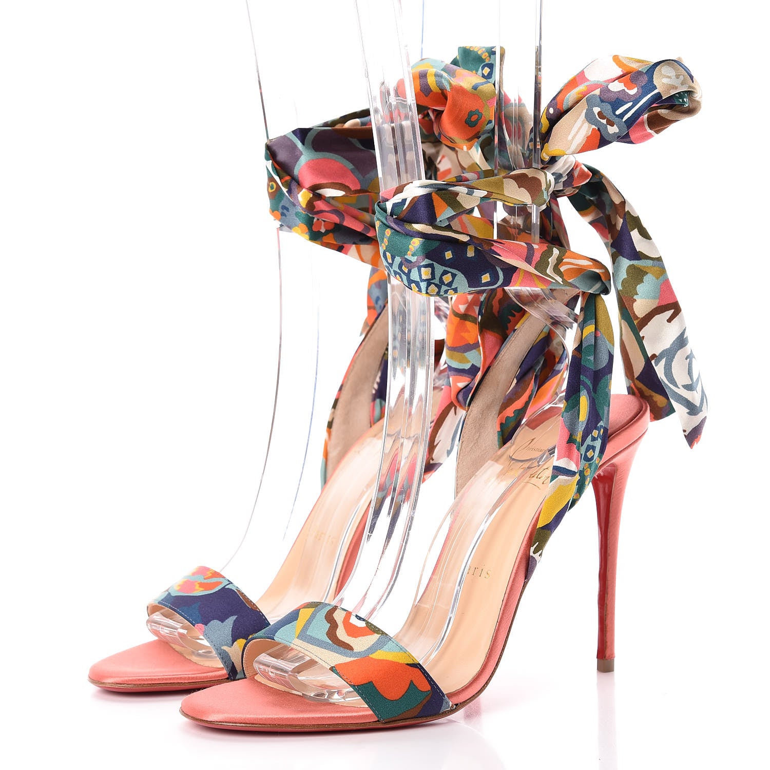 Christian Louboutin Satin Du Desert 100 Sandal 39.5 Charlotte 3 of 8