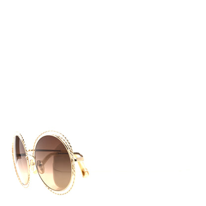 Chloe Oversized Round Carlina Oversized Round Sunglasses CE114ST Gold 7 of 7