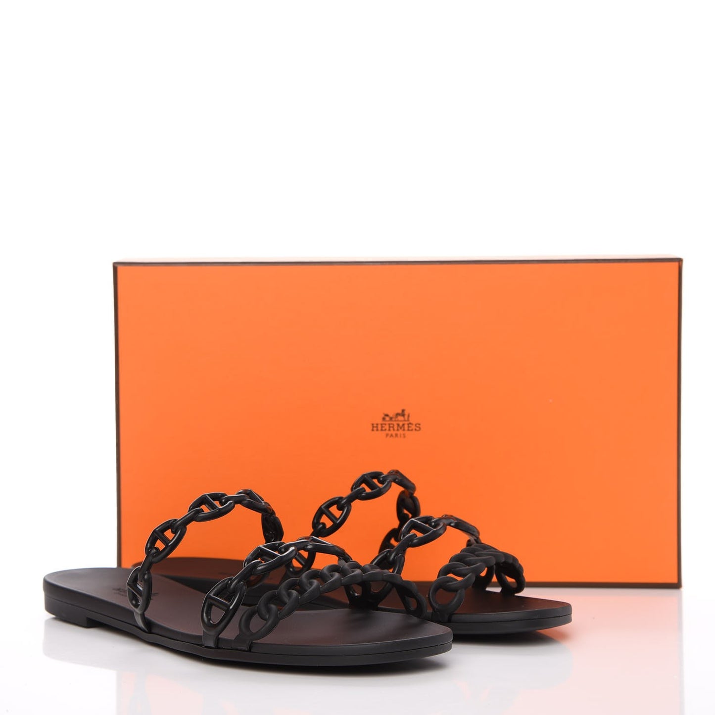 Rubber Chaine d'Ancre Rivage Sandals 36 Black