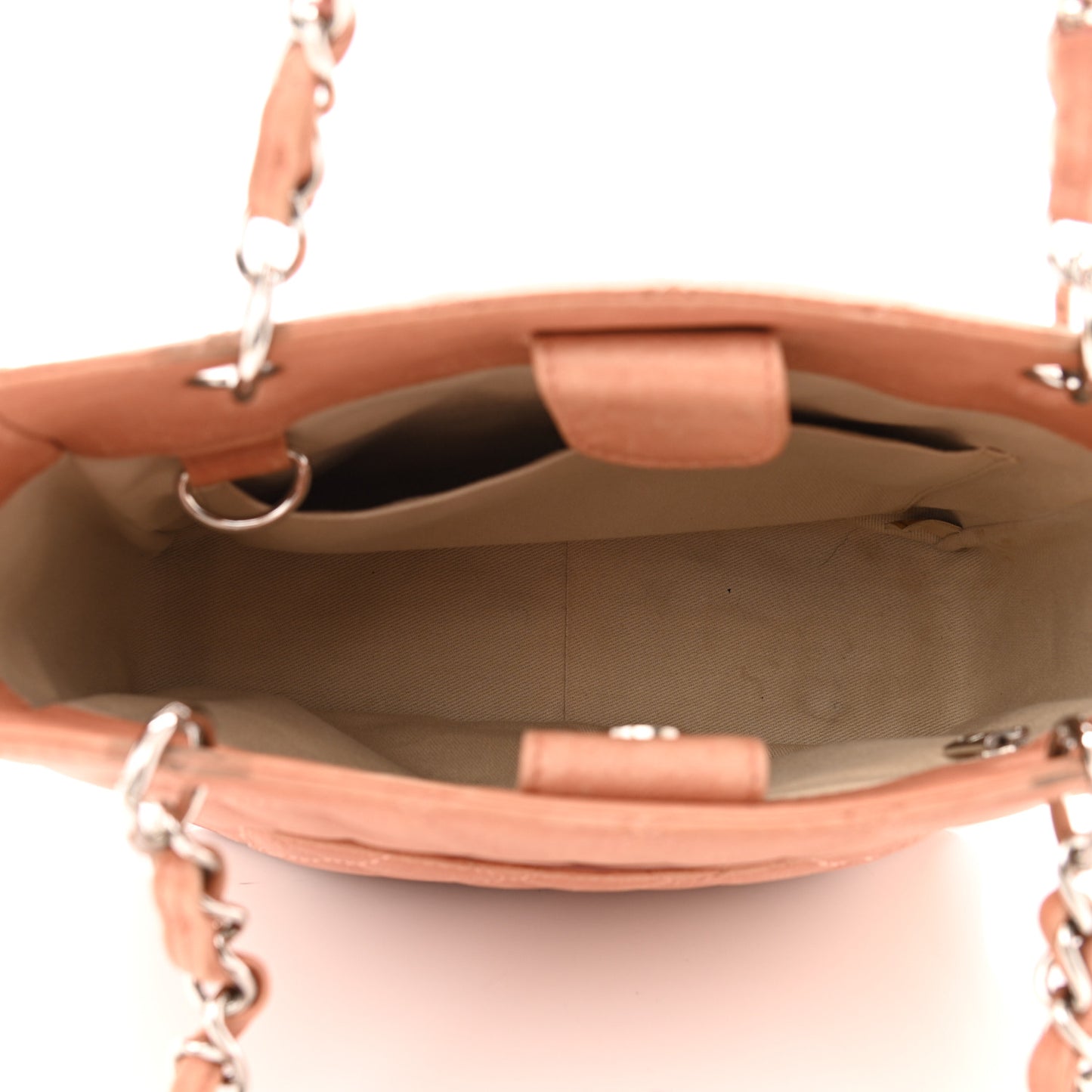 Caviar Quilted Petit Shopping Tote PST Light Red