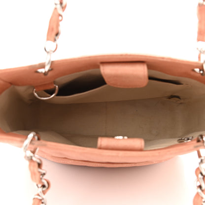 Chanel Caviar Quilted Petit Shopping Tote PST Light Red 5 of 18