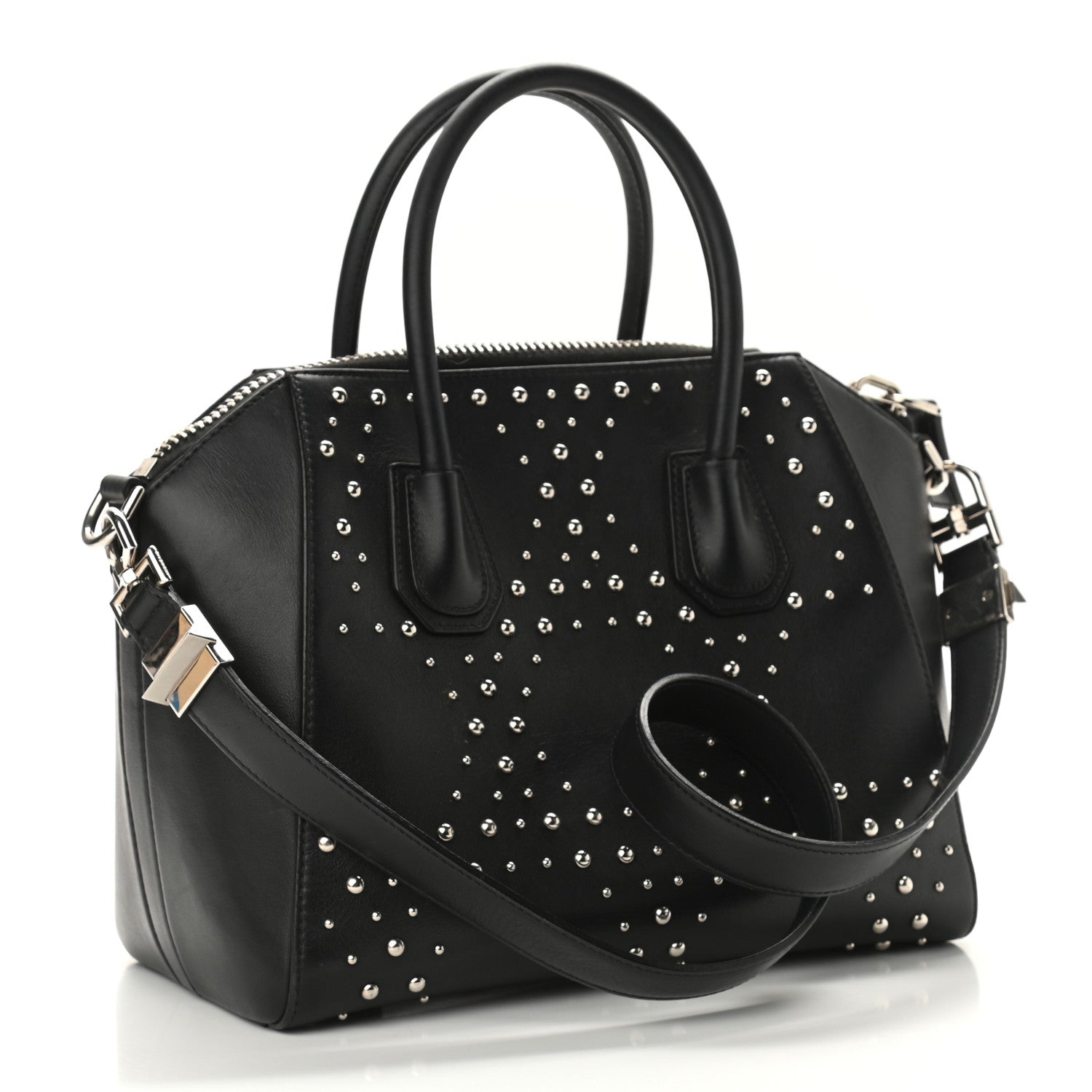 Givenchy Smooth Calfskin Small Studded Antigona Black 2 of 10