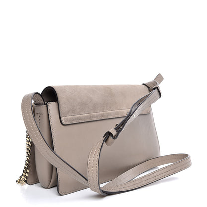 Chloe Suede Calfskin Small Faye Shoulder Bag Motty Grey 3 of 10