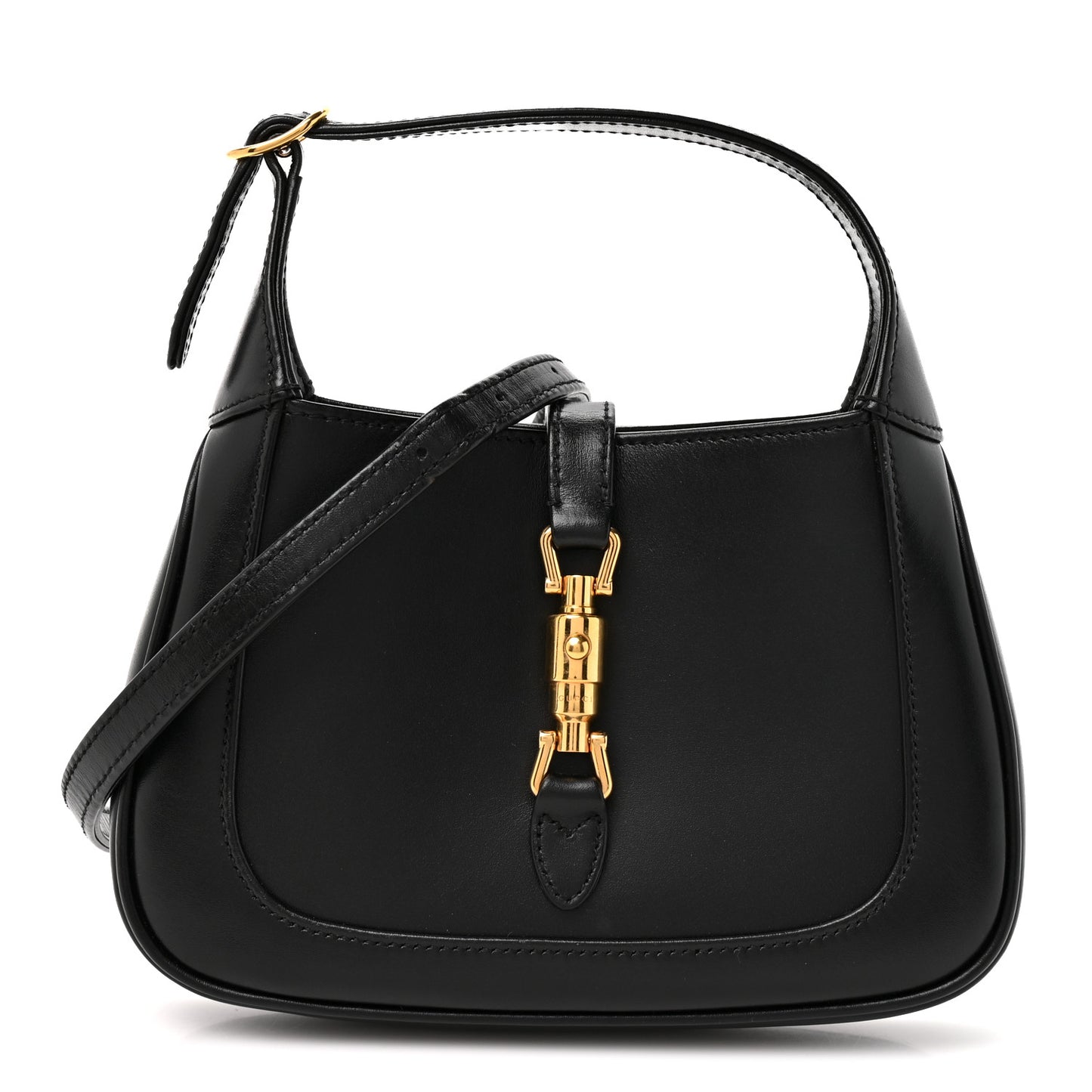 Boarded Dyana Lux Calfskin Mini Jackie 1961 Hobo Black