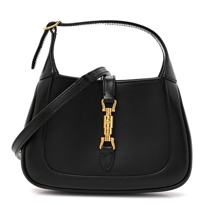 Gucci Boarded Dyana Lux Calfskin Mini Jackie 1961 Hobo Black 1 of 10