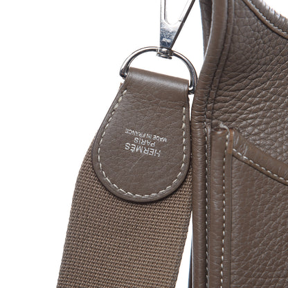 Hermes Taurillon Clemence Evelyne III PM Etoupe 8 of 15