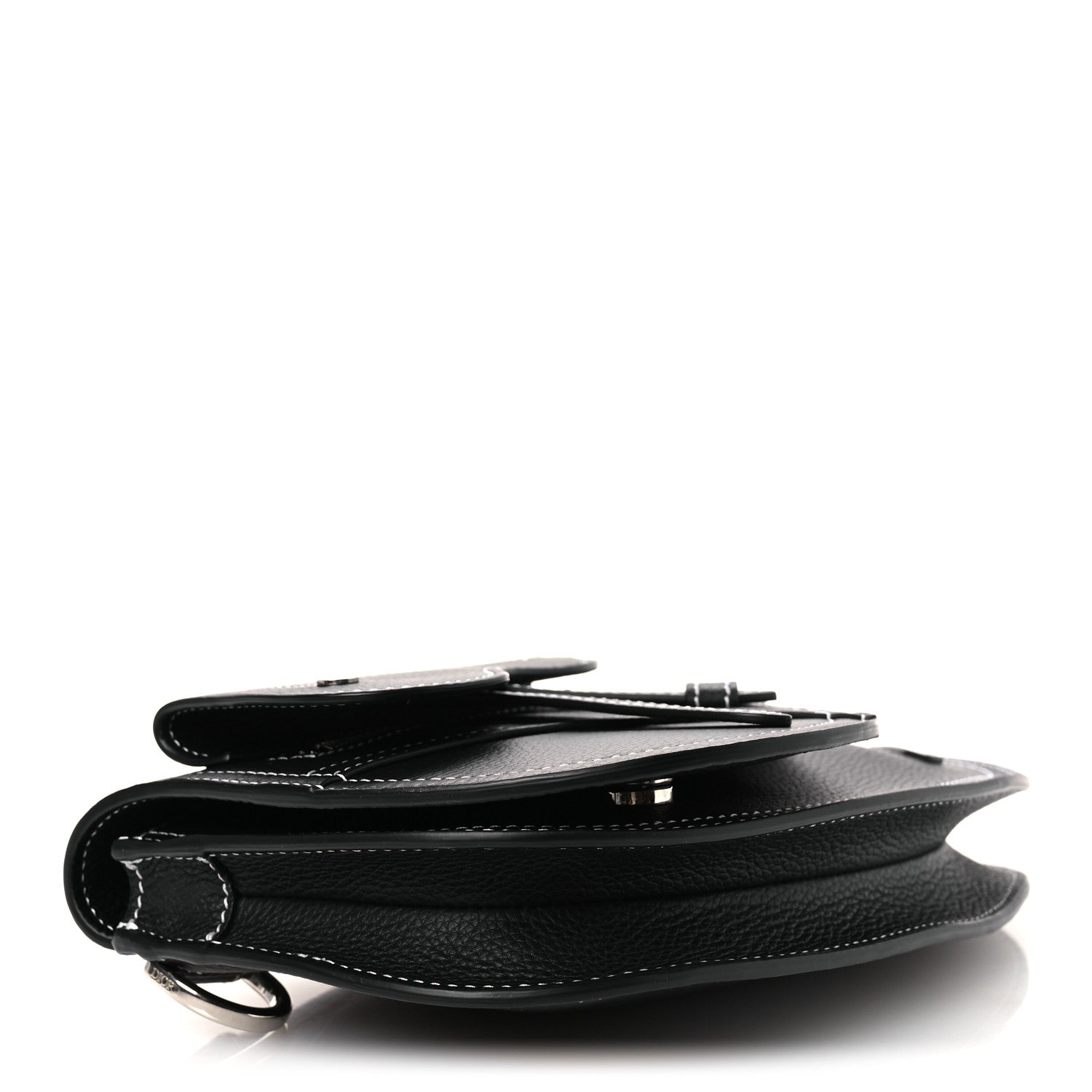 Christian Dior X KAWS Grained Calfskin Saddle Pouch Black 4 of 10