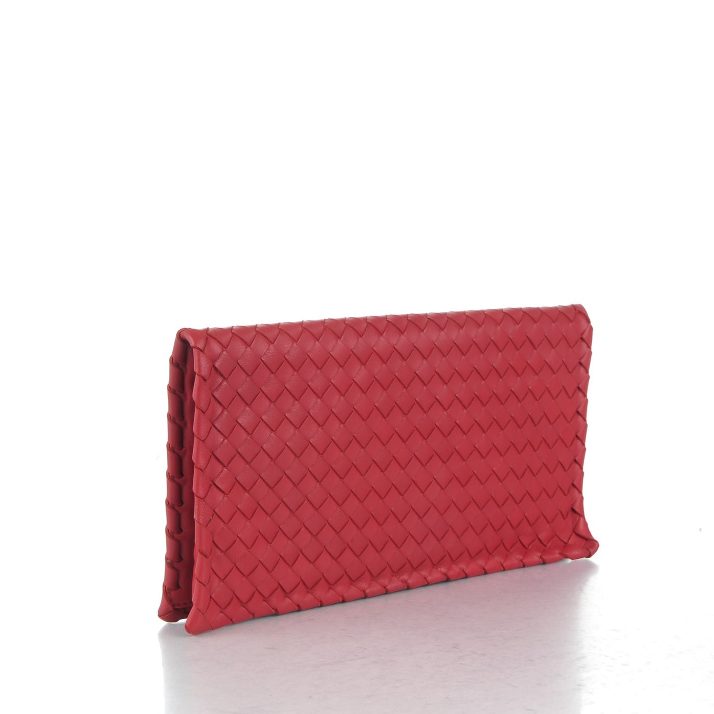 Nappa Intrecciato Turnlock Clutch Blood