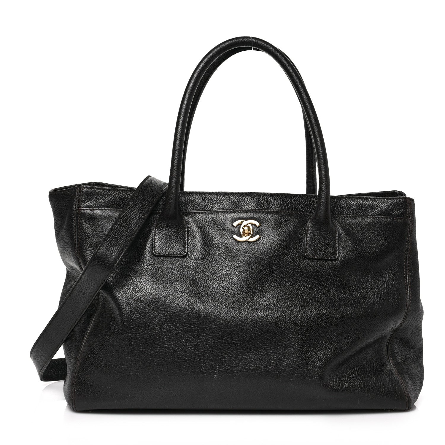 Chanel Calfskin Cerf Executive Shopper Tote Brown 1 of 9