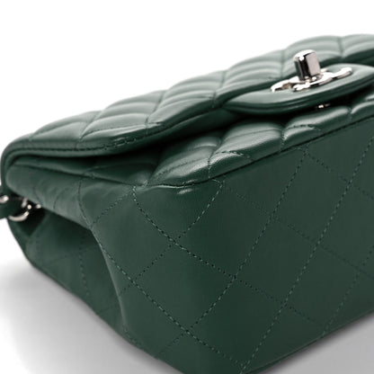 Chanel Lambskin Quilted Mini Square Flap Green 7 of 13