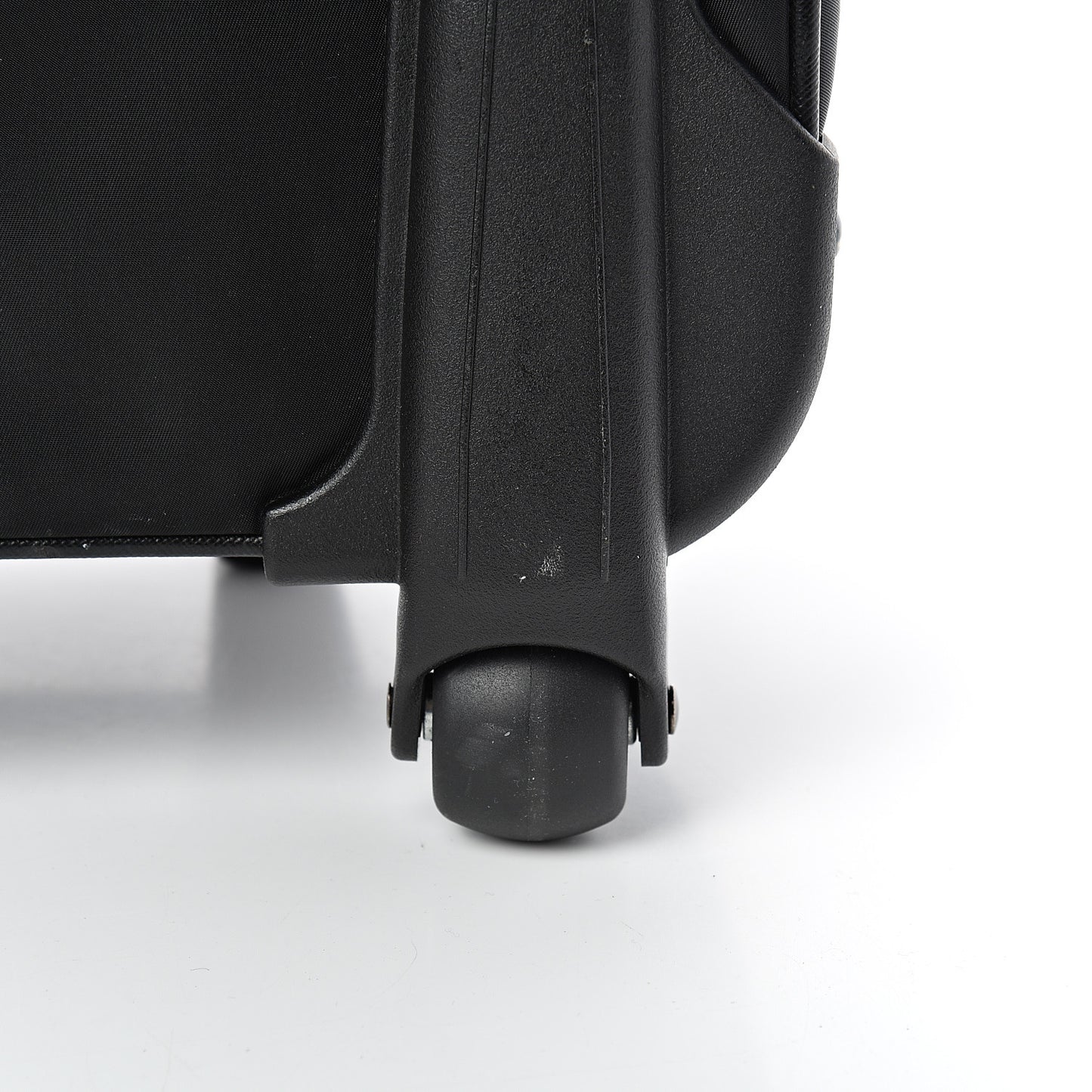 Tessuto Nylon Saffiano Trolley Luggage Black