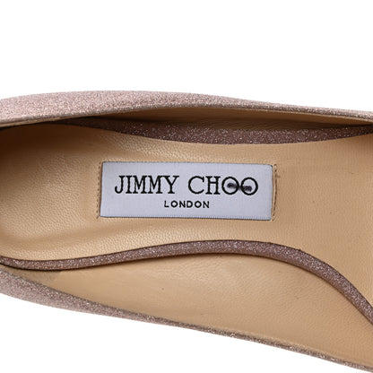 Jimmy Choo Coarse Glitter Pointy Toe 60 Pumps 37.5 Pink 6 of 9