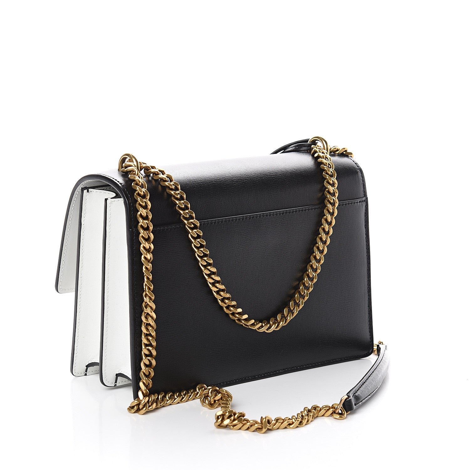 Saint Laurent Calfskin Bi-Color Medium Monogram Sunset Black Pearl White 2 of 8