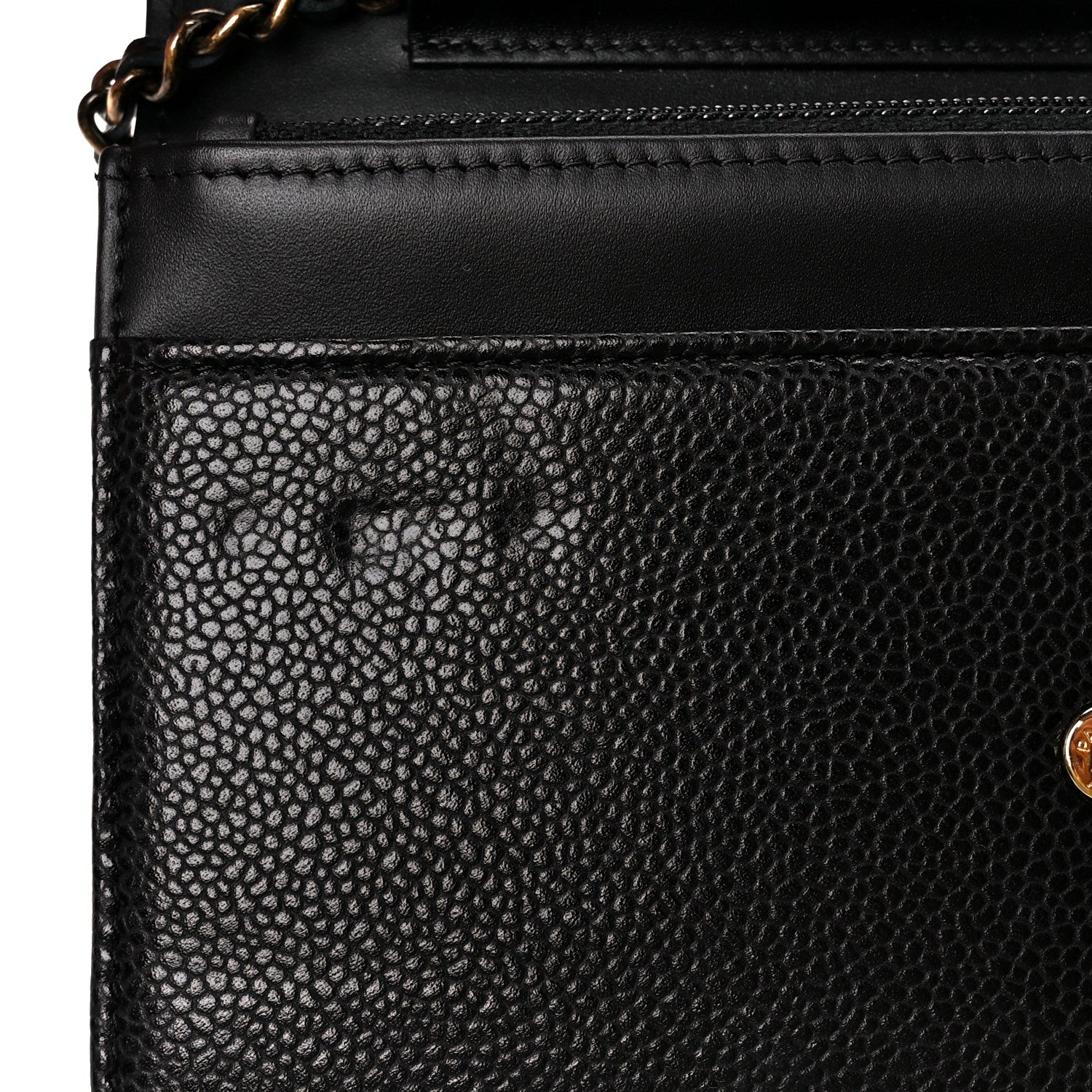Chanel Caviar Timeless CC Wallet on Chain WOC Black 11 of 12