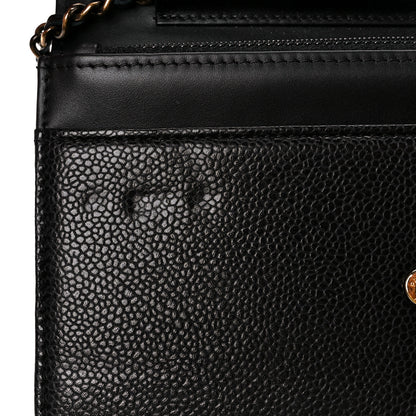 Chanel Caviar Timeless CC Wallet on Chain WOC Black 11 of 12