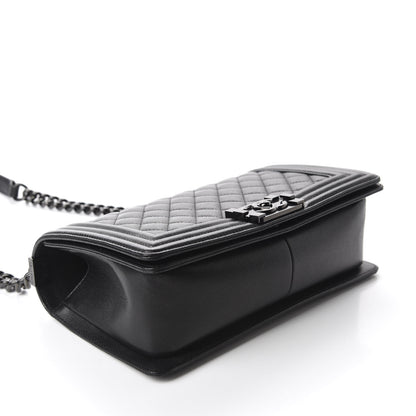 Chanel Caviar Quilted Medium Boy Flap So Black 4 of 11
