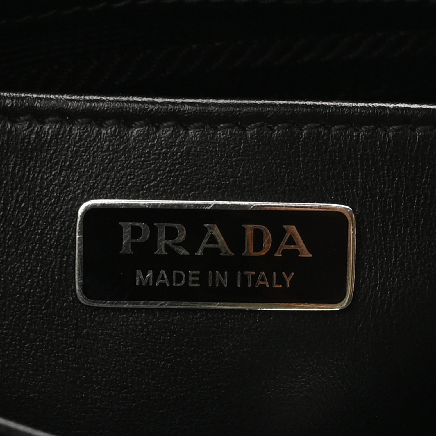 Prada Spazzolato Cleo Shoulder Bag Black 6 of 9