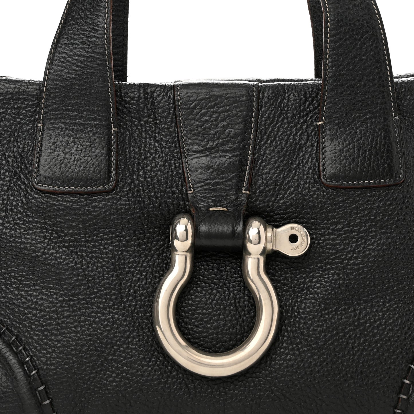 Textured Calfskin Tote Black