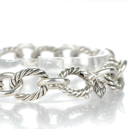 David Yurman Sterling Silver 12mm Large Oval Link Bracelet 4 of 6