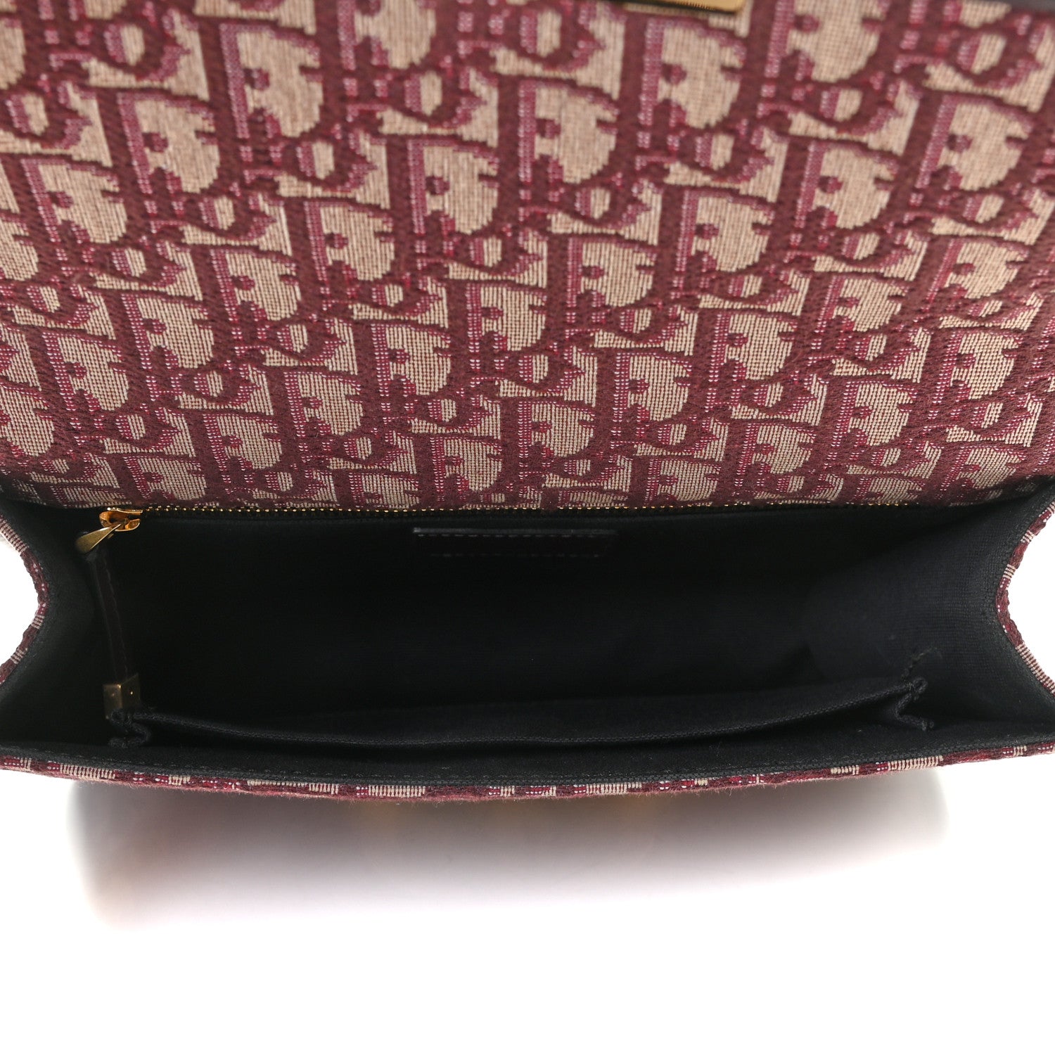 Christian Dior Oblique 30 Montaigne Flap Bag Burgundy 6 of 7