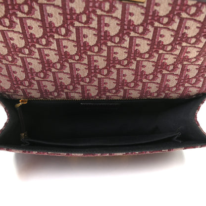 Christian Dior Oblique 30 Montaigne Flap Bag Burgundy 6 of 7