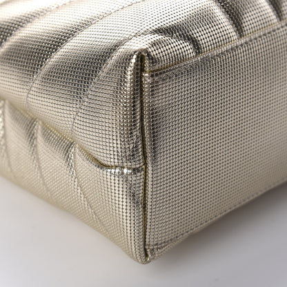Saint Laurent Metallic Calfskin Y Quilted Small Loulou Monogram Chain Satchel Platino 6 of 11