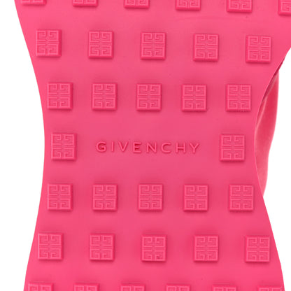 Givenchy Calfskin Suede Canvas Giv Runner Sneakers 39 Neon Pink 6 of 9