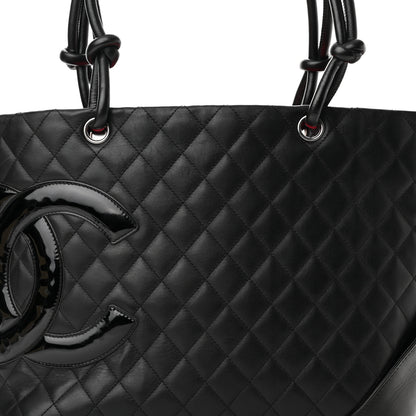 Chanel Calfskin Quilted Large Cambon Tote Black 8 of 16