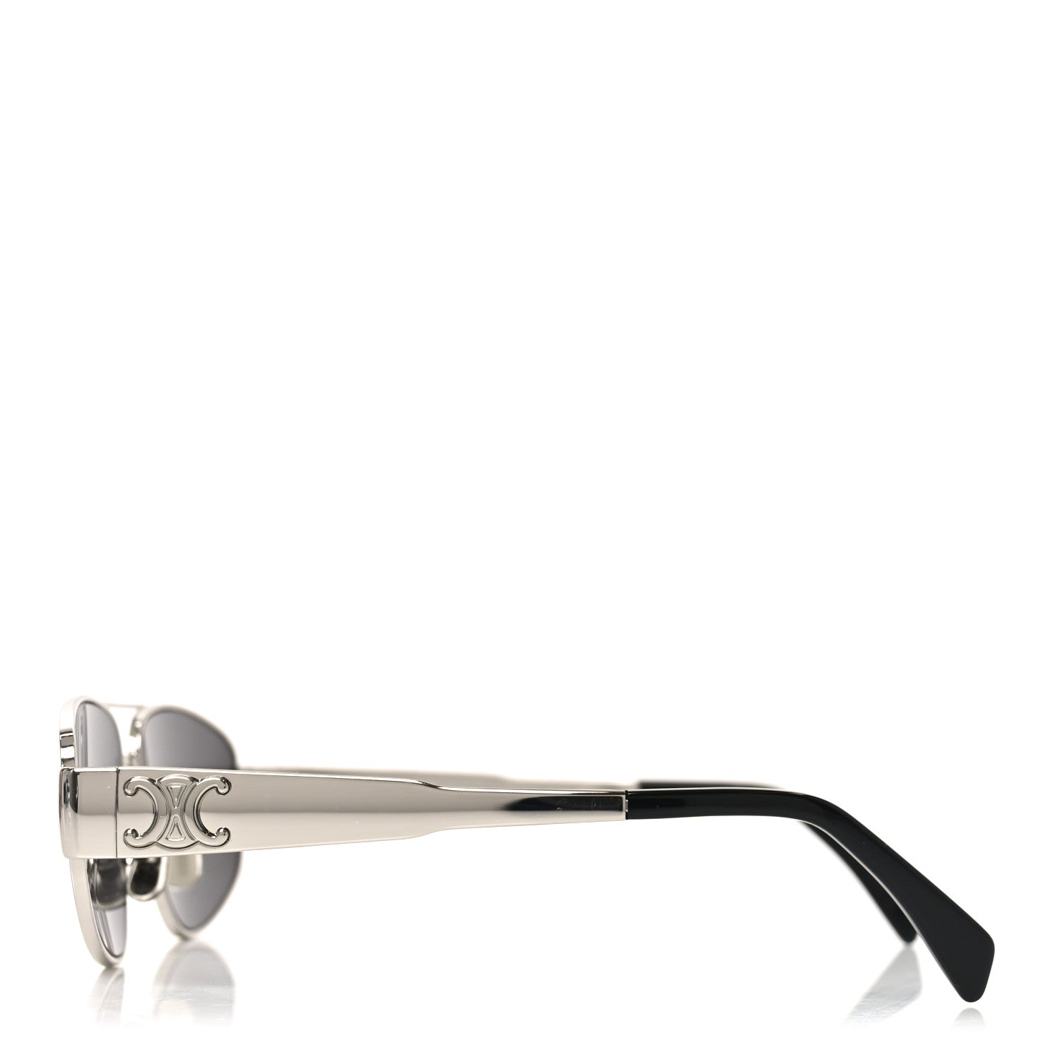 Celine Metal Triomphe 03 Sunglasses CL40281U Silver Smoke 3 of 7