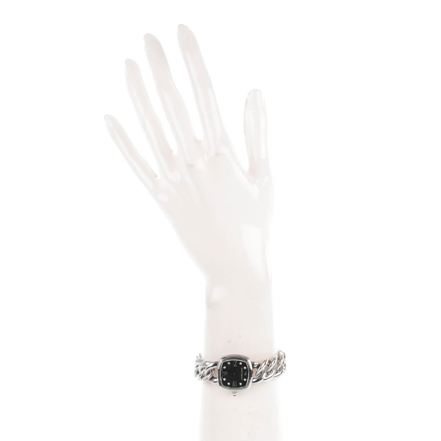 Stainless Steel Diamond 23mm Albion Quartz Watch Black