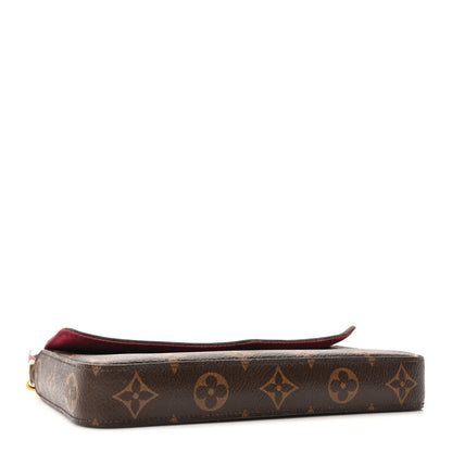 Louis Vuitton Monogram Pochette Felicie Chain Wallet Fuchsia 5 of 10