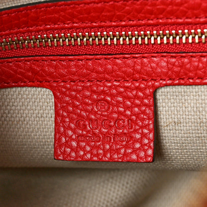 Gucci Pebbled Calfskin Large Soho Hobo Tabasco Red 6 of 11