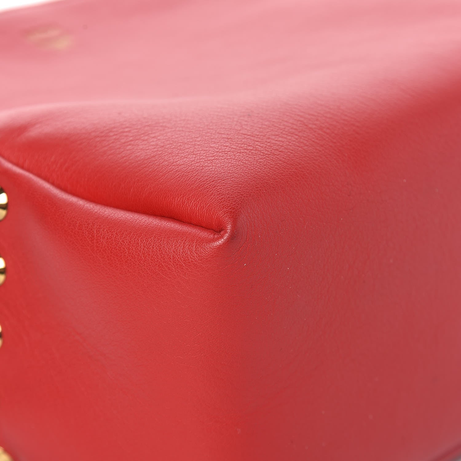MCM Calfskin Mini Duchess Polke Studs Backpack Red 10 of 18