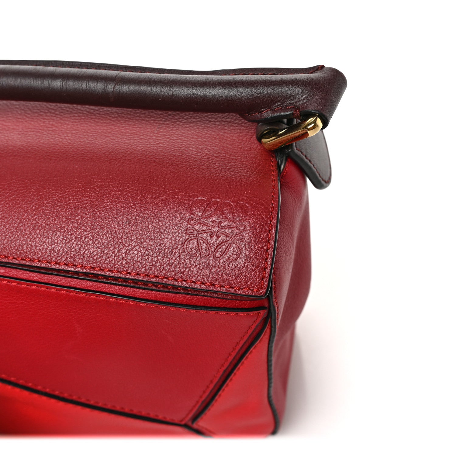 Loewe Calfskin Colorblock Small Puzzle Bag Red 9 of 9
