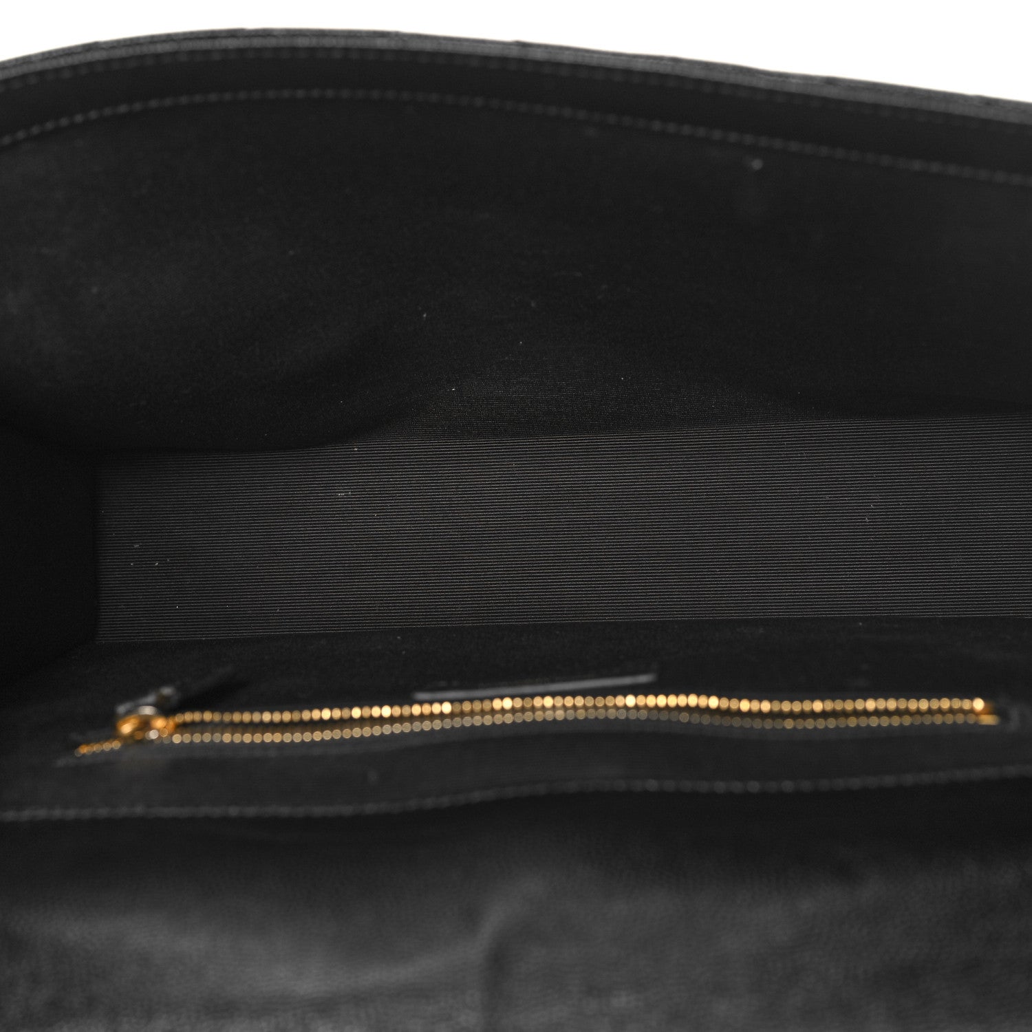 Saint Laurent Grain De Poudre Matelasse Chevron Large Monogram Satchel Black 5 of 10