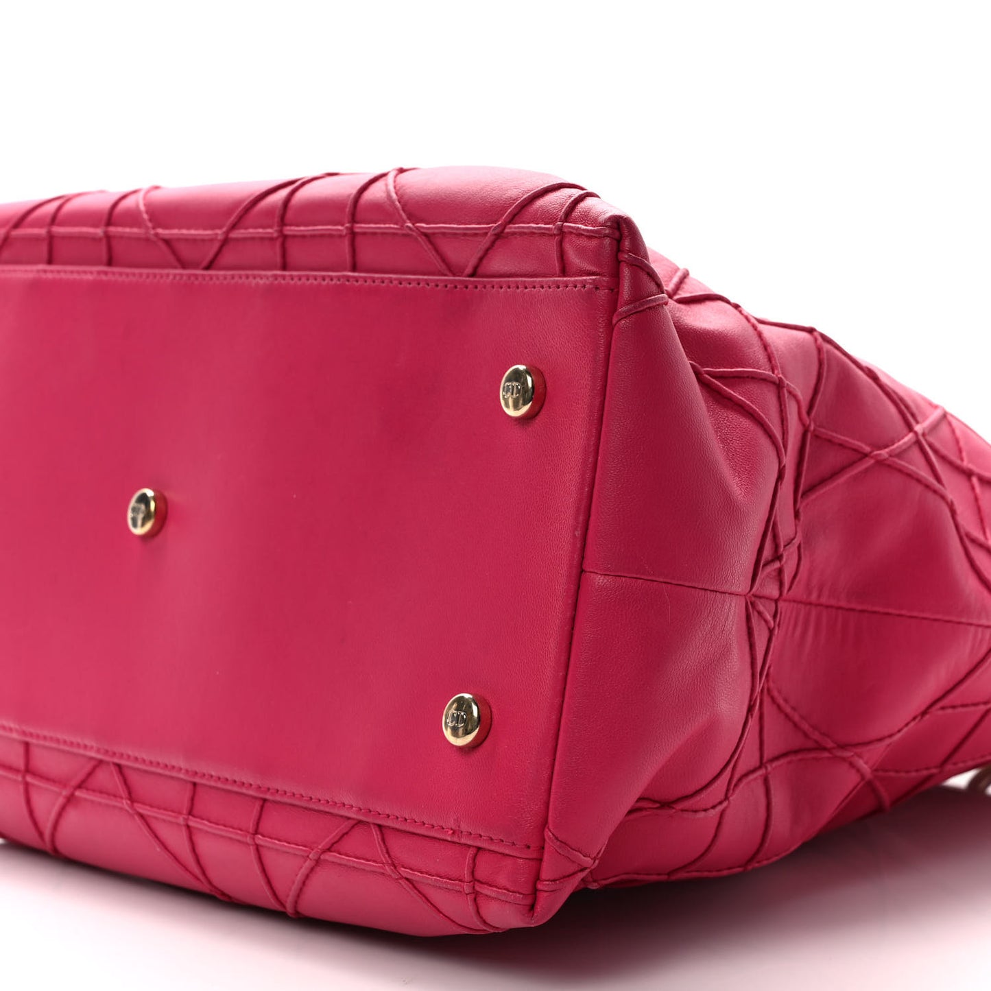 Lambskin Cannage Medium Granville Tote Fuchsia