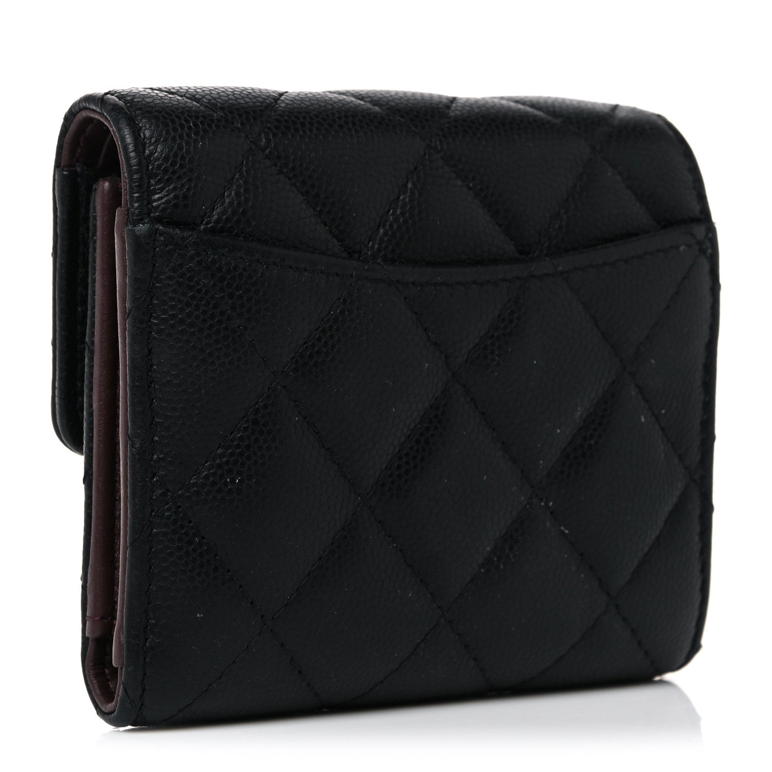 Chanel Caviar Quilted Compact Flap Wallet Black 3 of 11